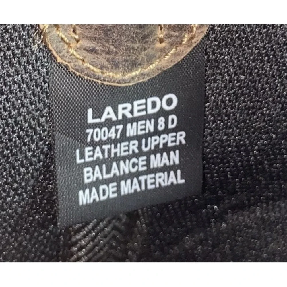Laredo Outlaw Forge Men Leather Western Cowboy Boots Brown Square Toe 8D NWT
